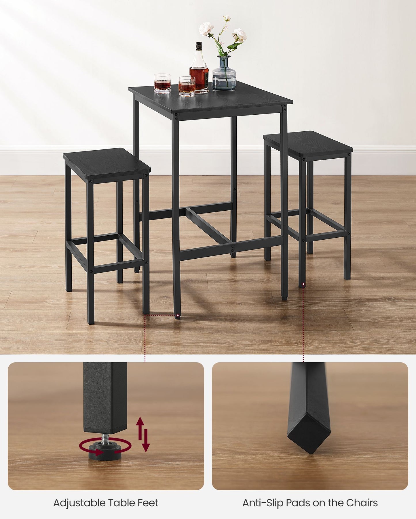 Bar Table and Chairs Set