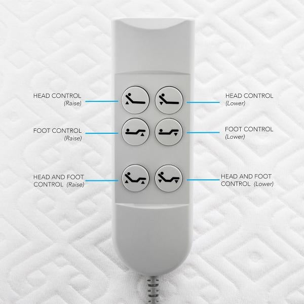 Twin XL Steel Adjustable Bed Frame Base with Remote Control