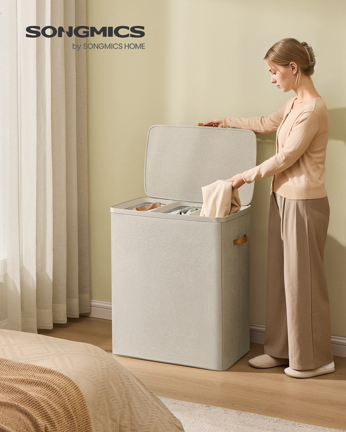 50.2 Gal. Laundry Hamper with Lid and Handles
