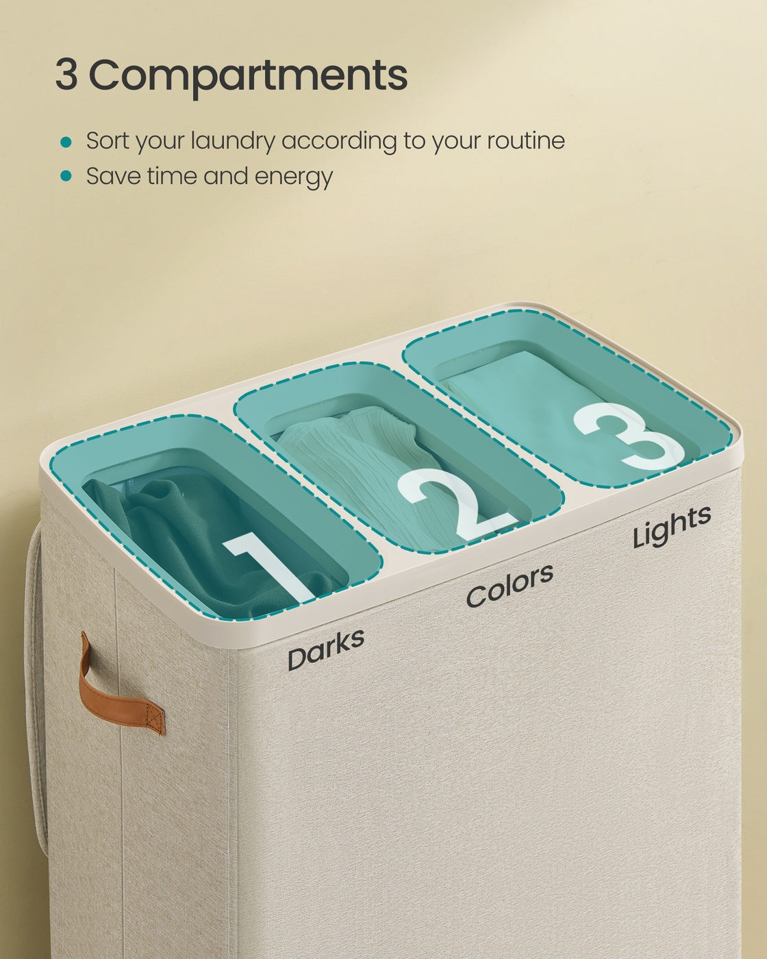 50.2 Gal. Laundry Hamper with Lid and Handles