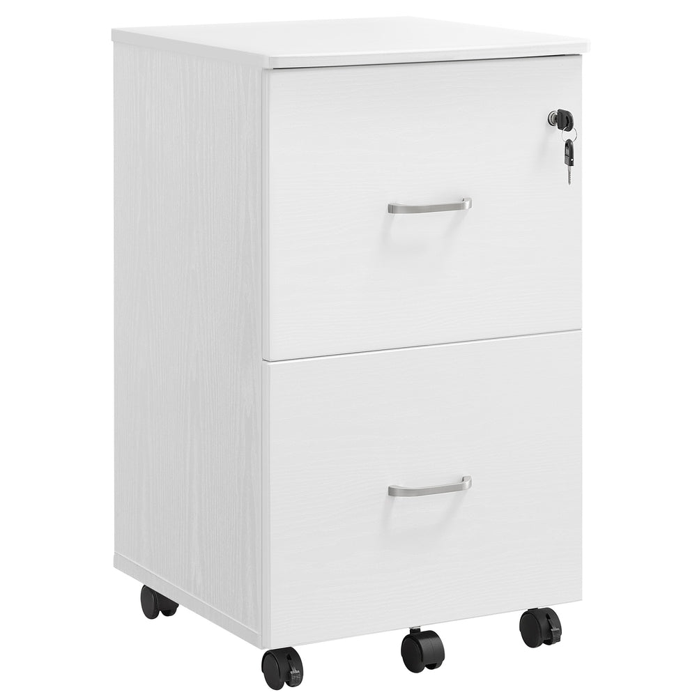 2-Drawer File Cabinet, Locking Filing Cabinet, Black