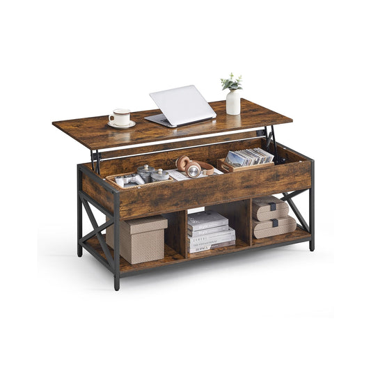 Lift Top Coffee Table with Storage Shelf