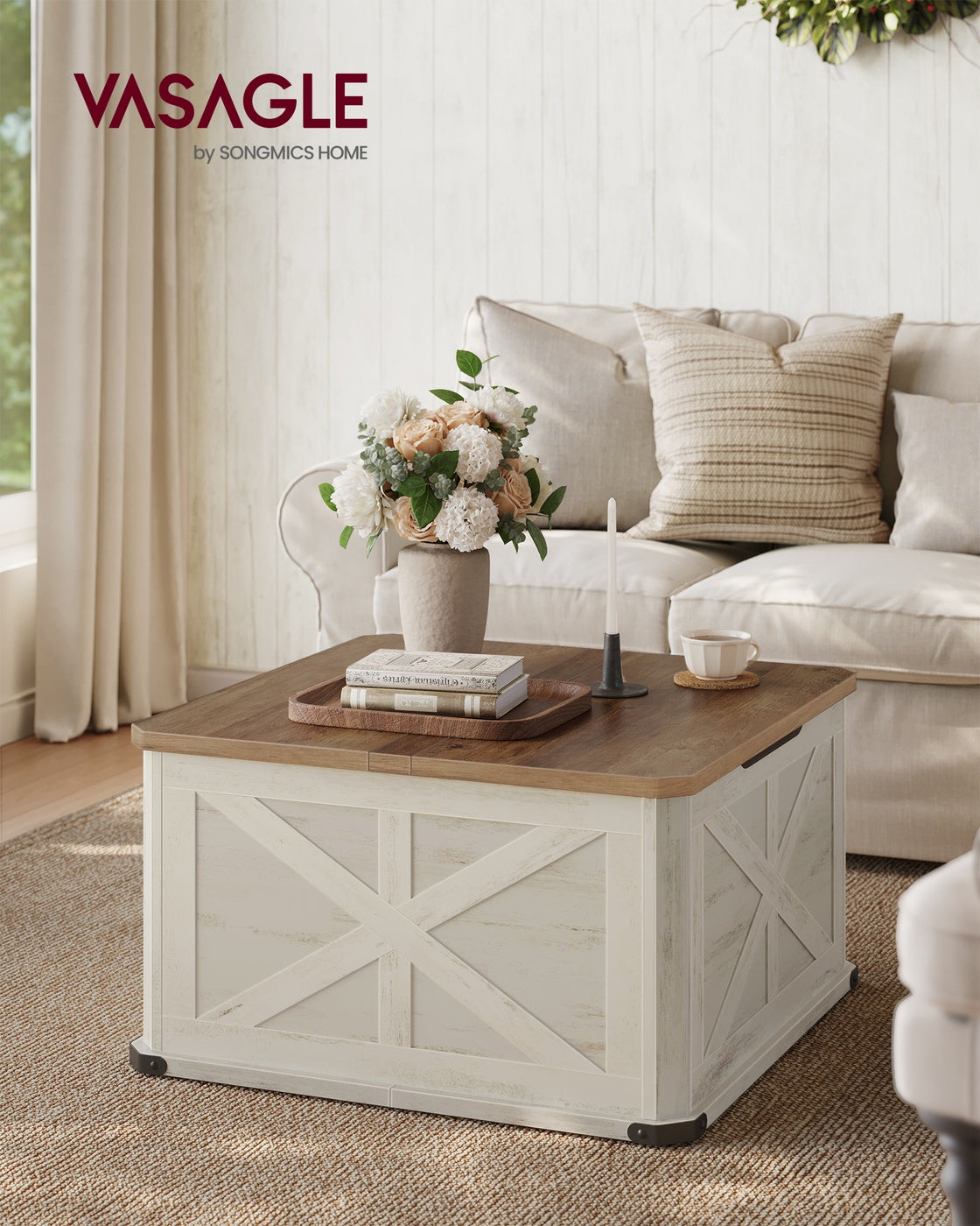 Farmhouse Coffee Table with Storage