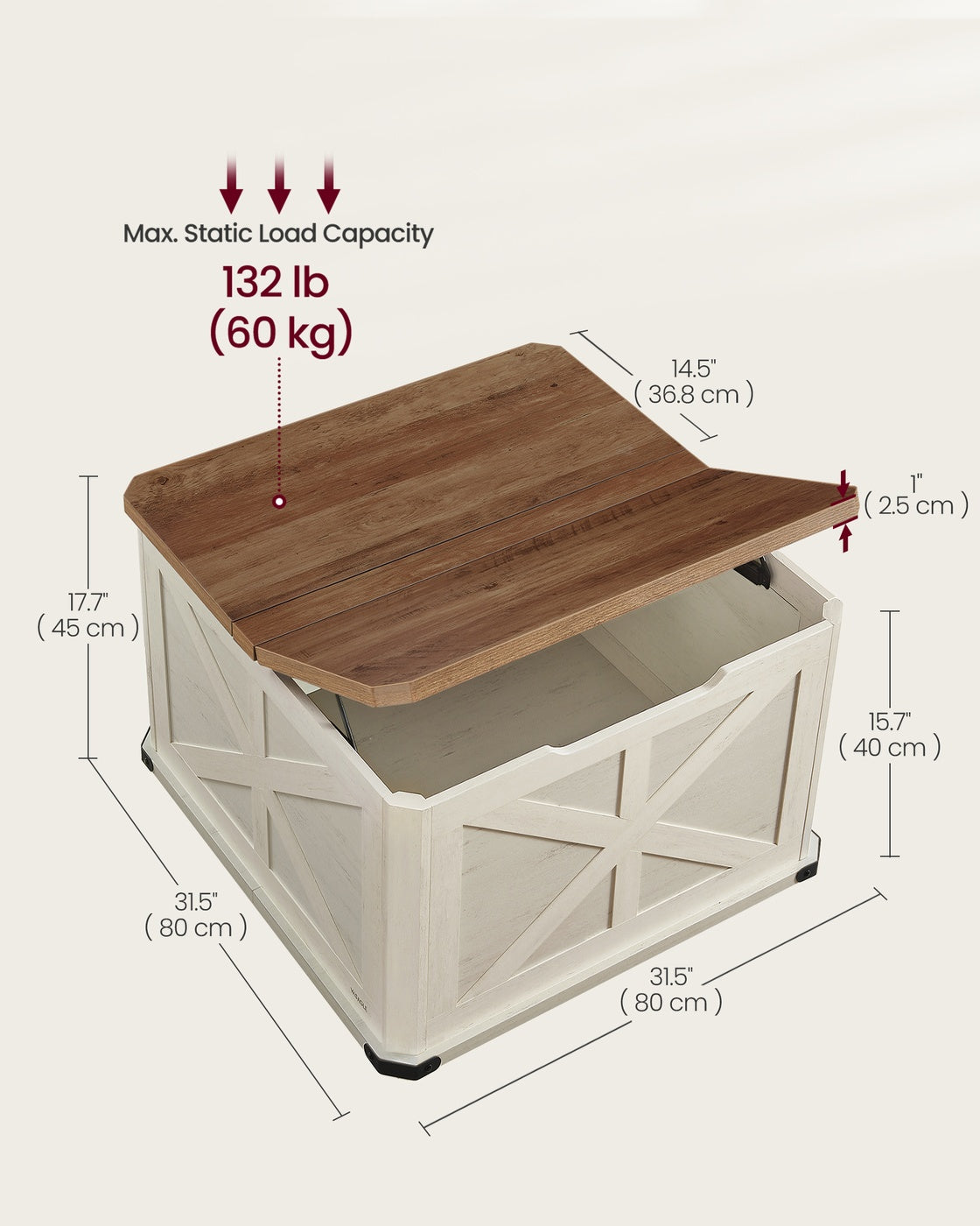 Farmhouse Coffee Table with Storage