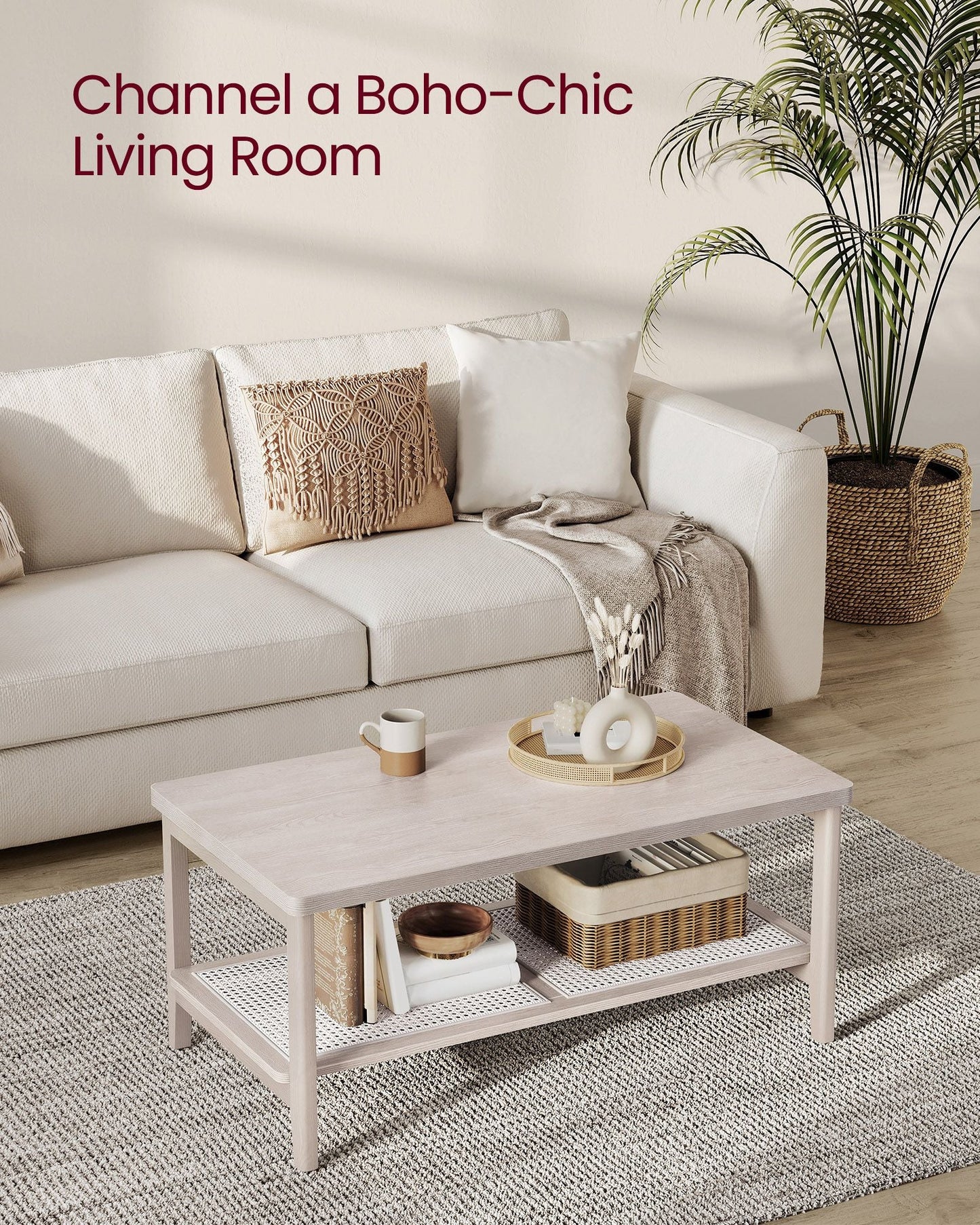 2-Tier Rectangular Coffee Table
