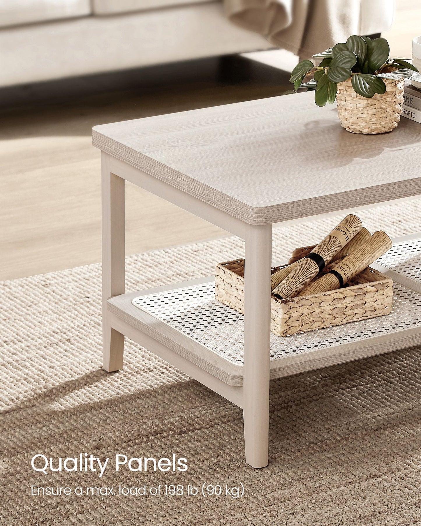 2-Tier Rectangular Coffee Table