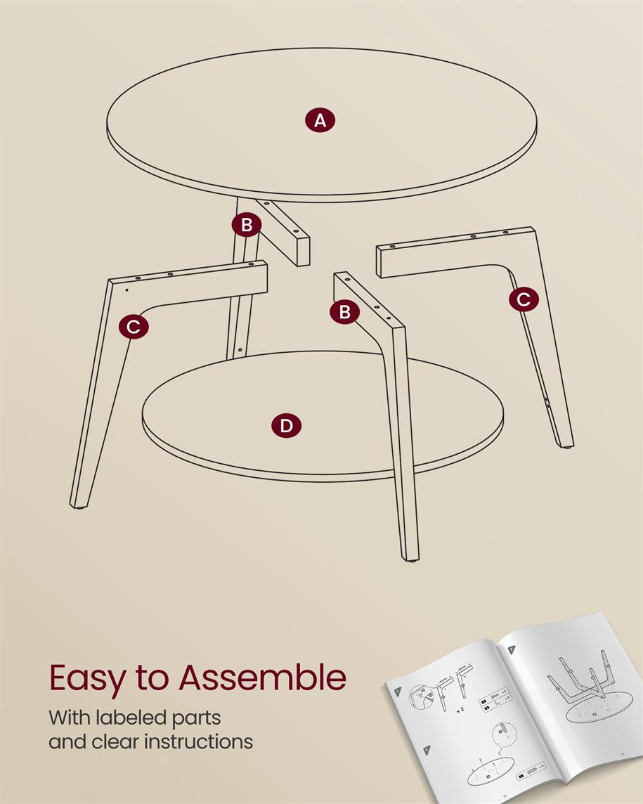 2 Tier Coffee Table with Storage