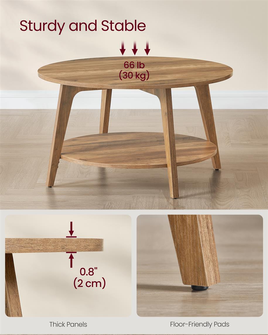 2 Tier Coffee Table with Storage