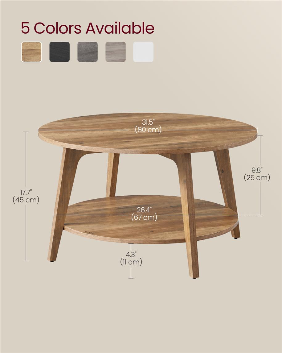 2 Tier Coffee Table with Storage