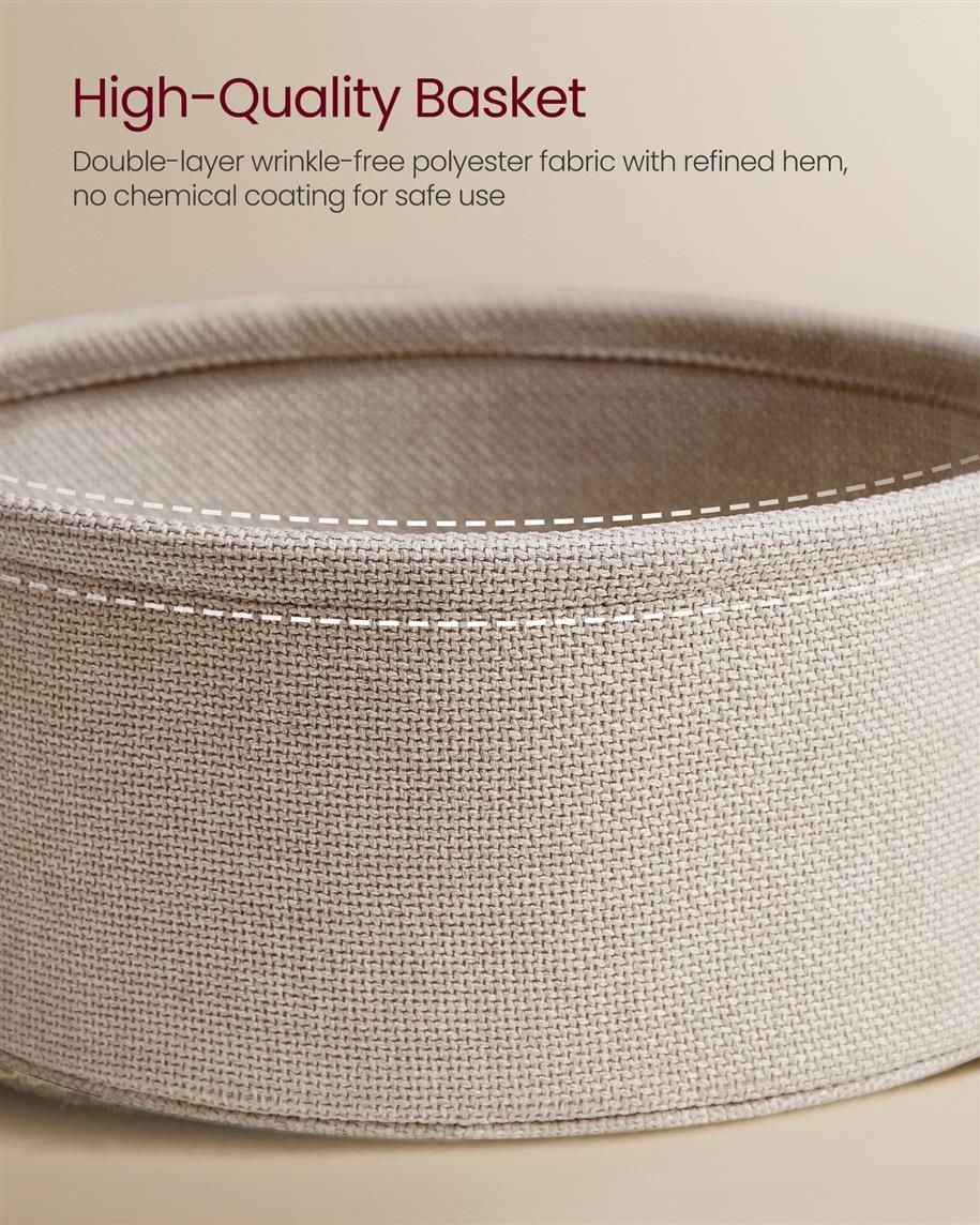 Coffee Table with Fabric Basket