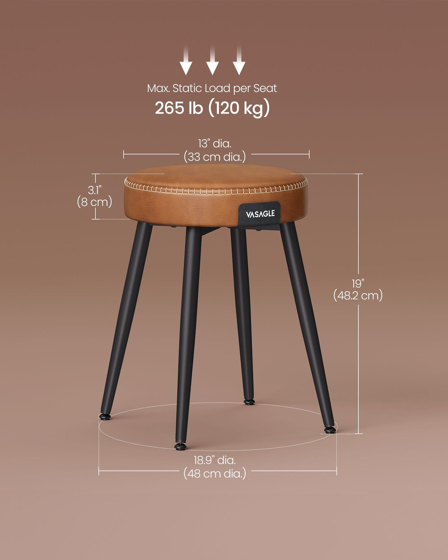 EKHO Collection - Dining Chairs Stools Set of 2
