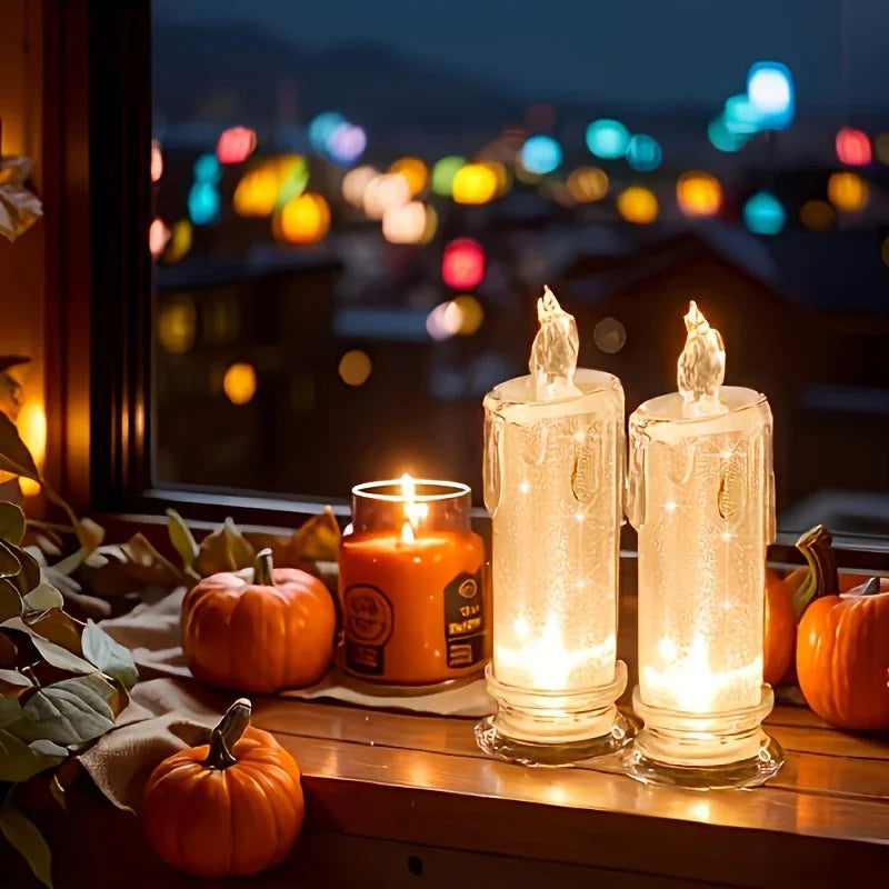 LED Pillar Candles Christmas Decor, Flameless