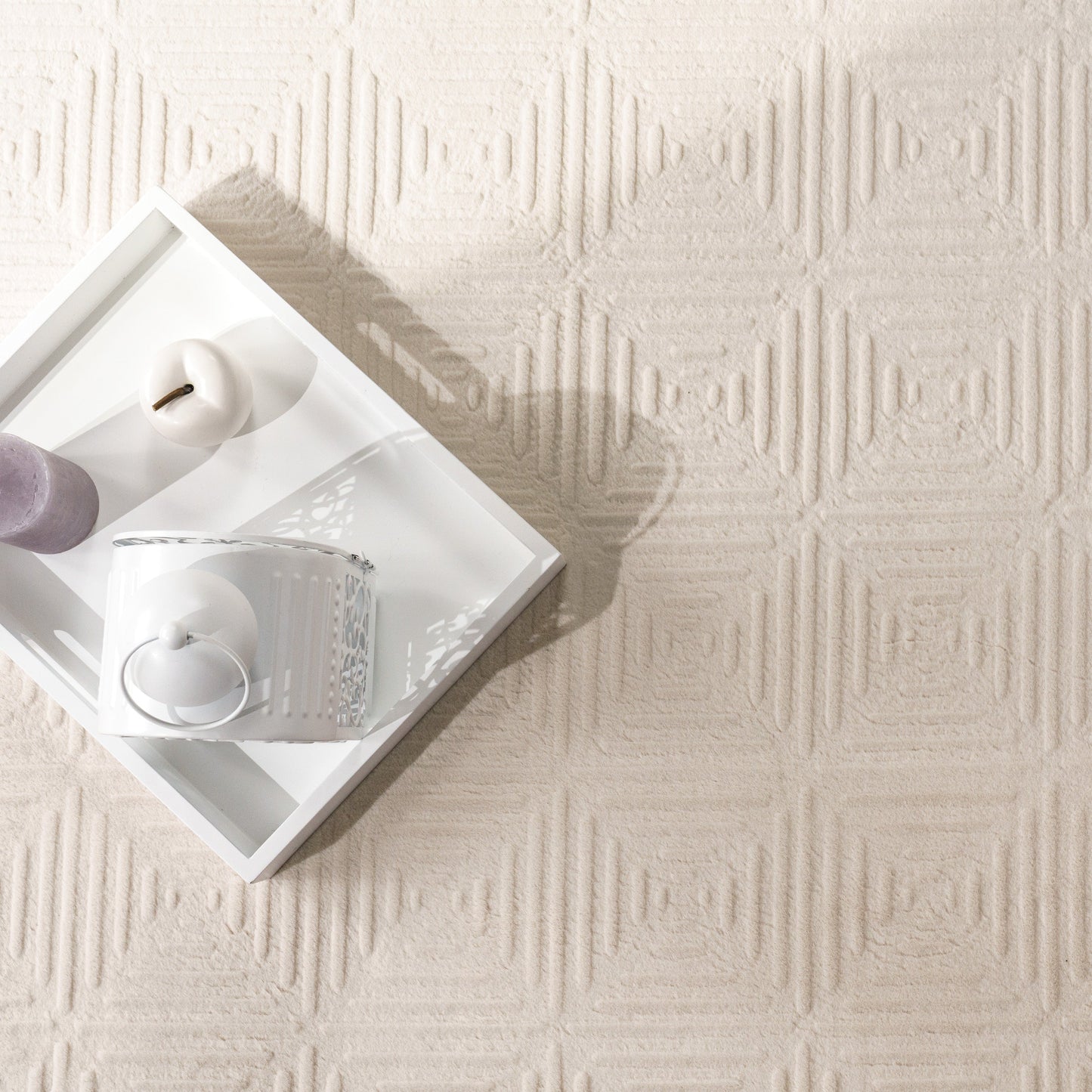 Soft Washable Area Rug Aspen with High-Low Pattern