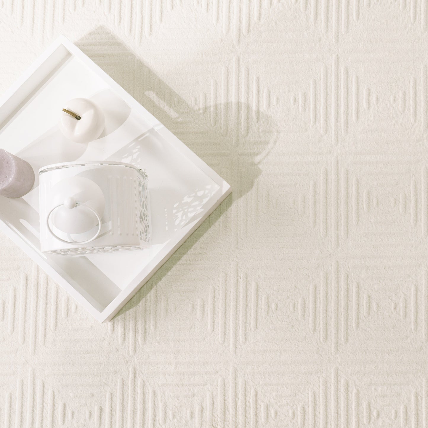 Soft Washable Area Rug Aspen with High-Low Pattern