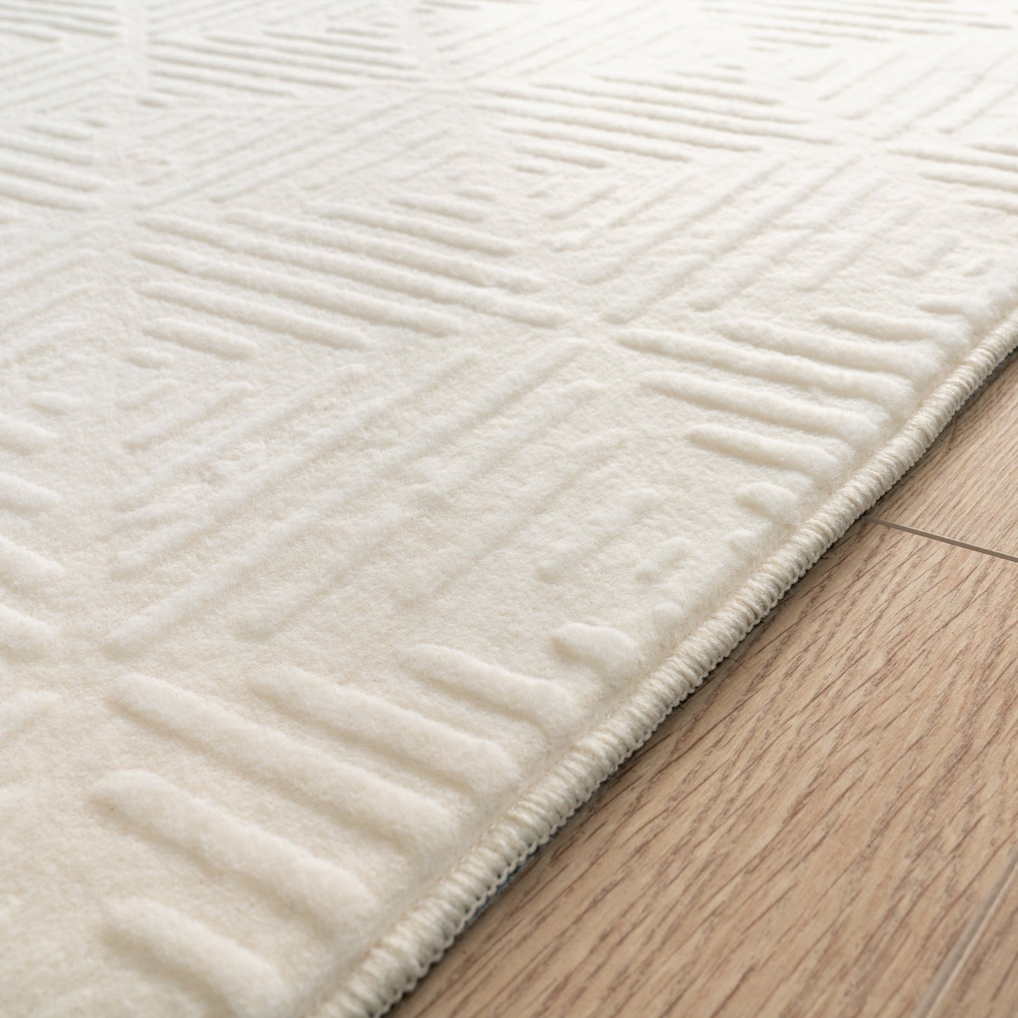 Soft Washable Area Rug Aspen with High-Low Pattern