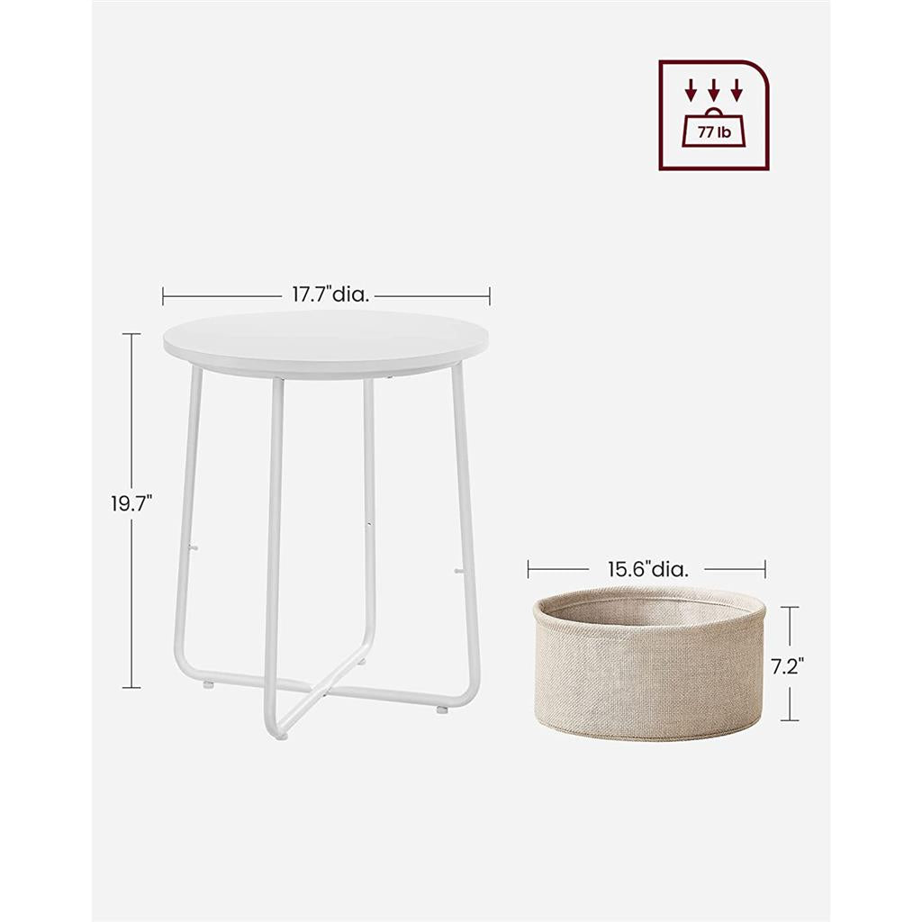 Modern Nightstand with Fabric Basket