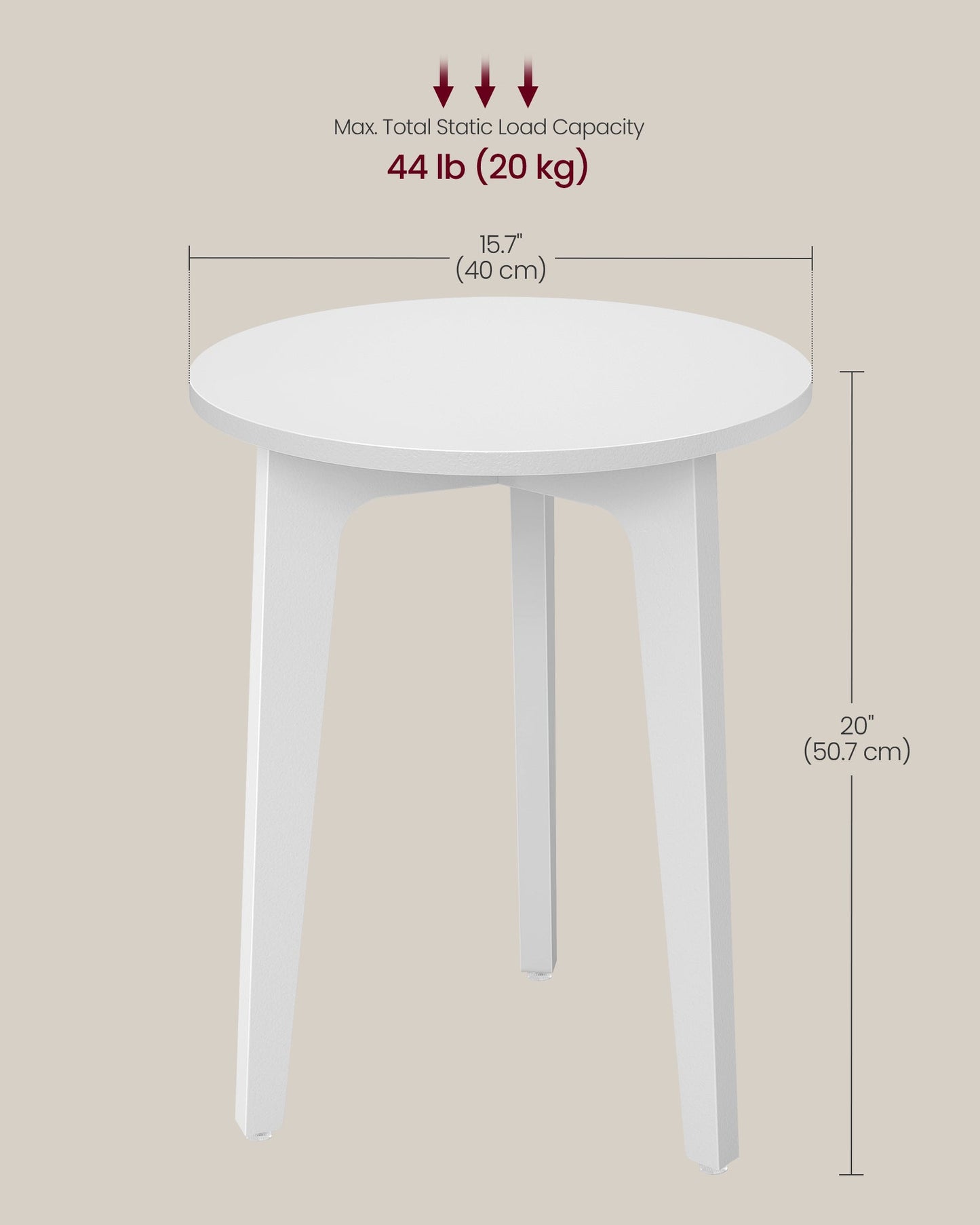 MAEZO Collection - Small Side Table, Round End Table