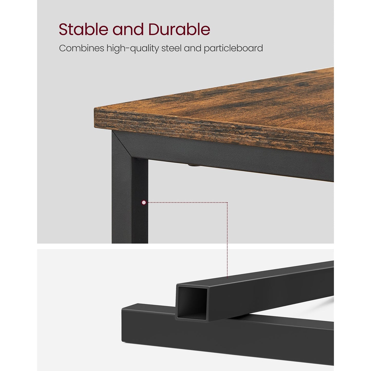 Narrow End Table with Charging Station and 2 Drawers