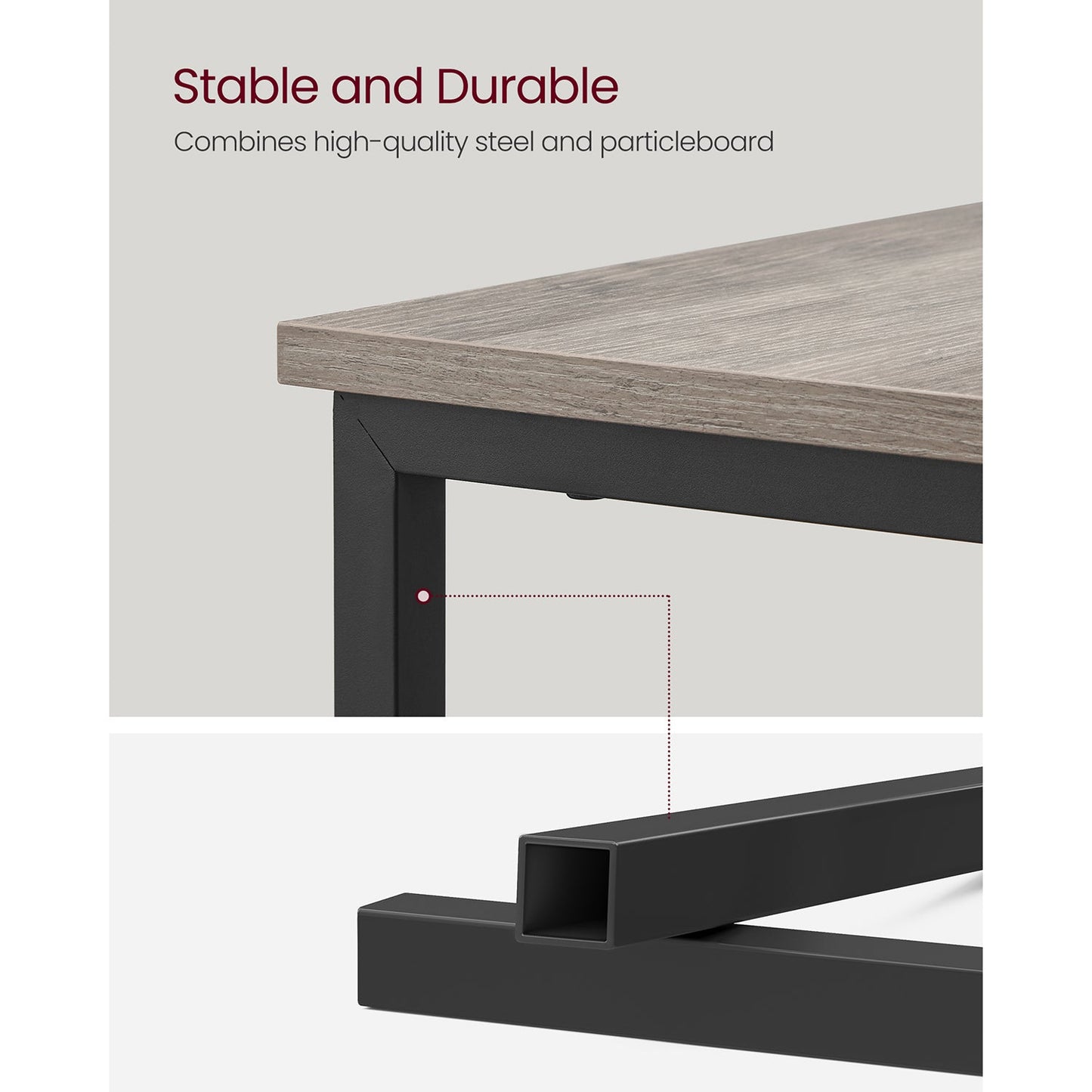 Narrow End Table with Charging Station and 2 Drawers