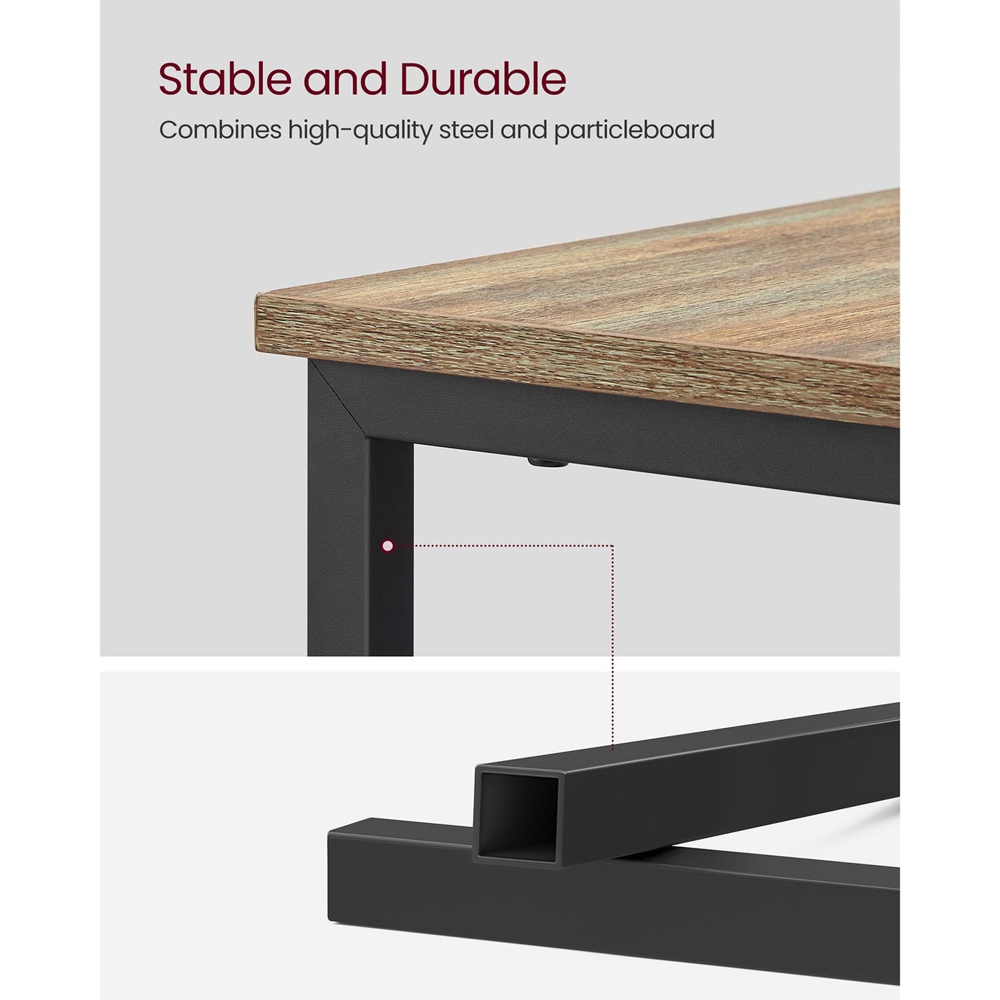 Narrow End Table with Charging Station and 2 Drawers