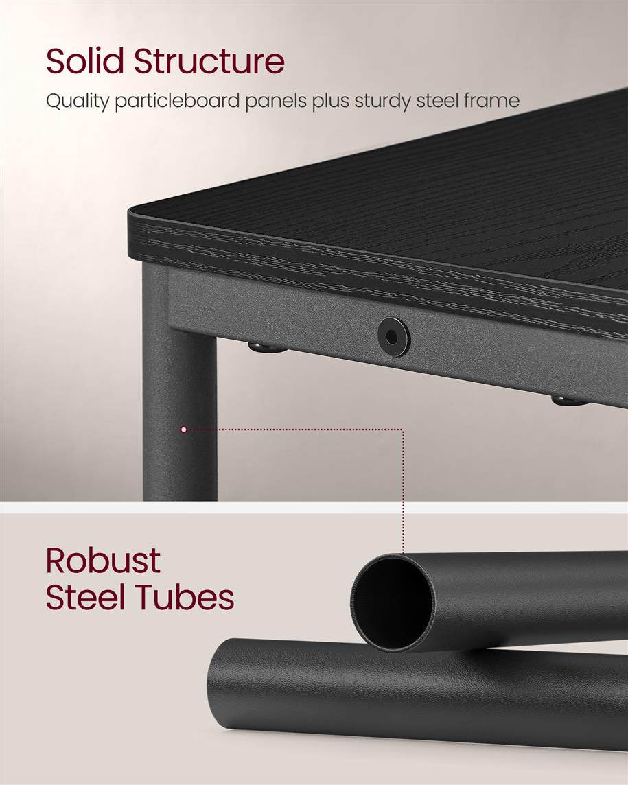 Narrow Side Table with Charging Station
