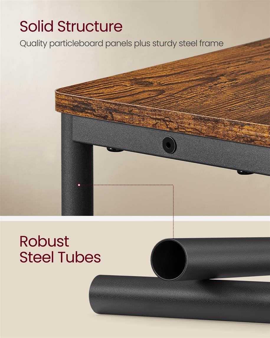 Narrow Side Table with Charging Station