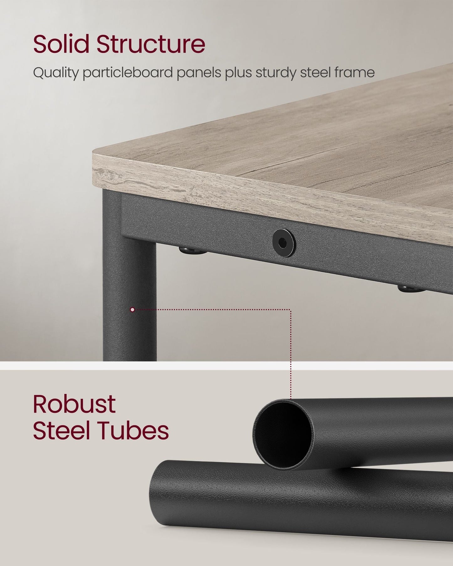 Narrow Side Table with Charging Station