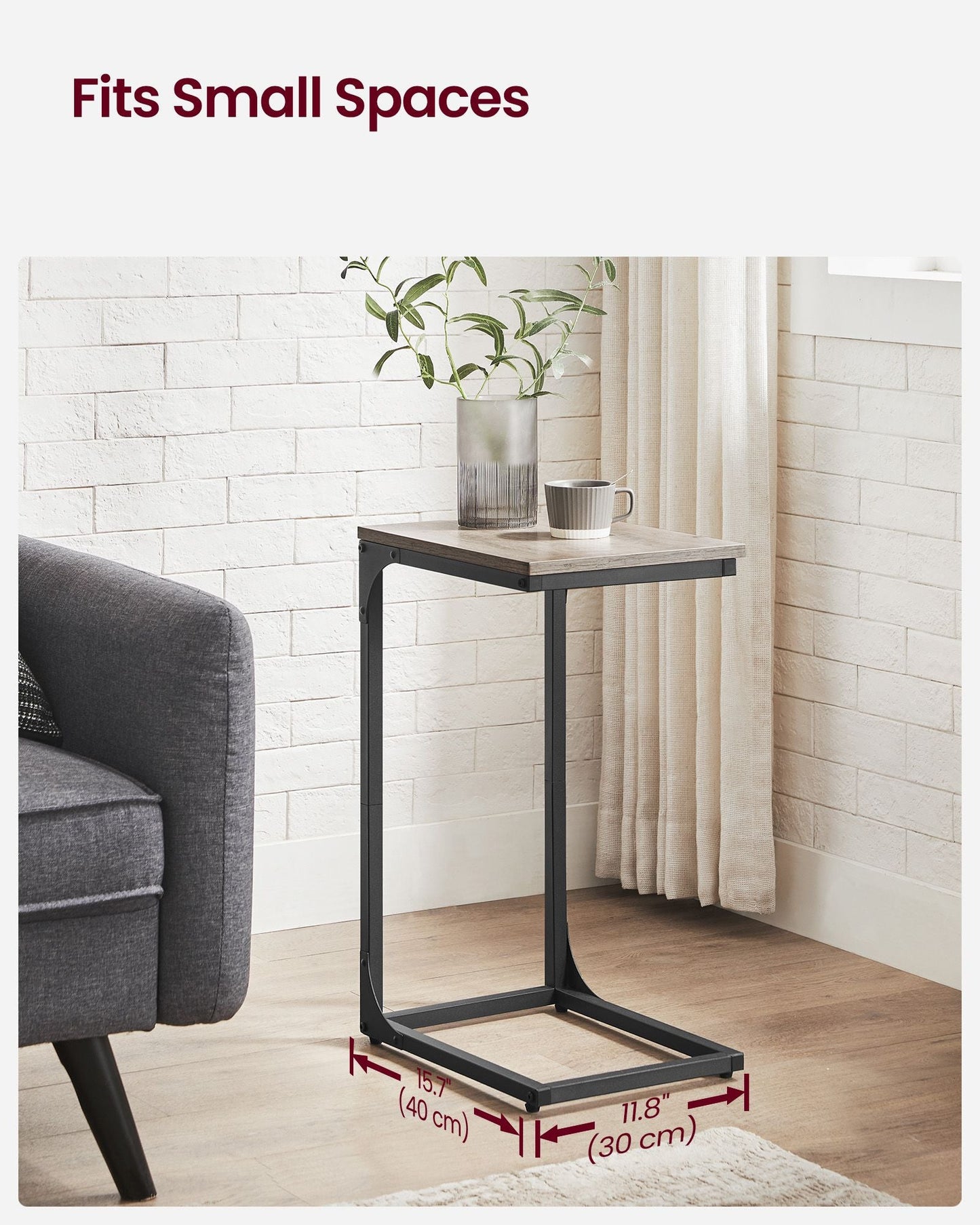 C-Shaped End Table