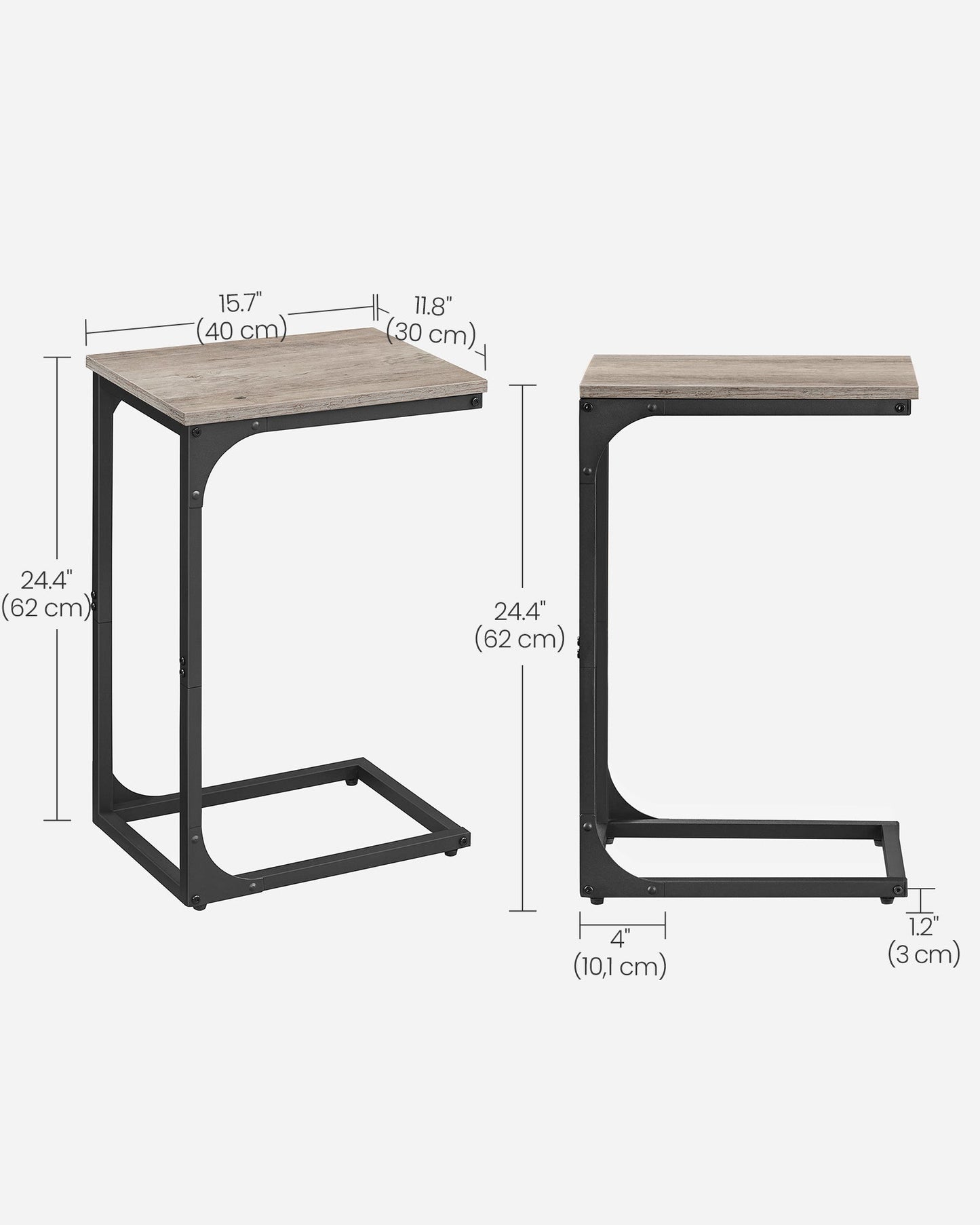 C-Shaped End Table