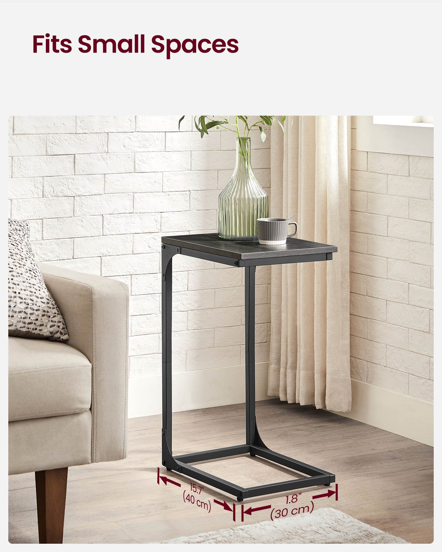 C-Shaped End Table