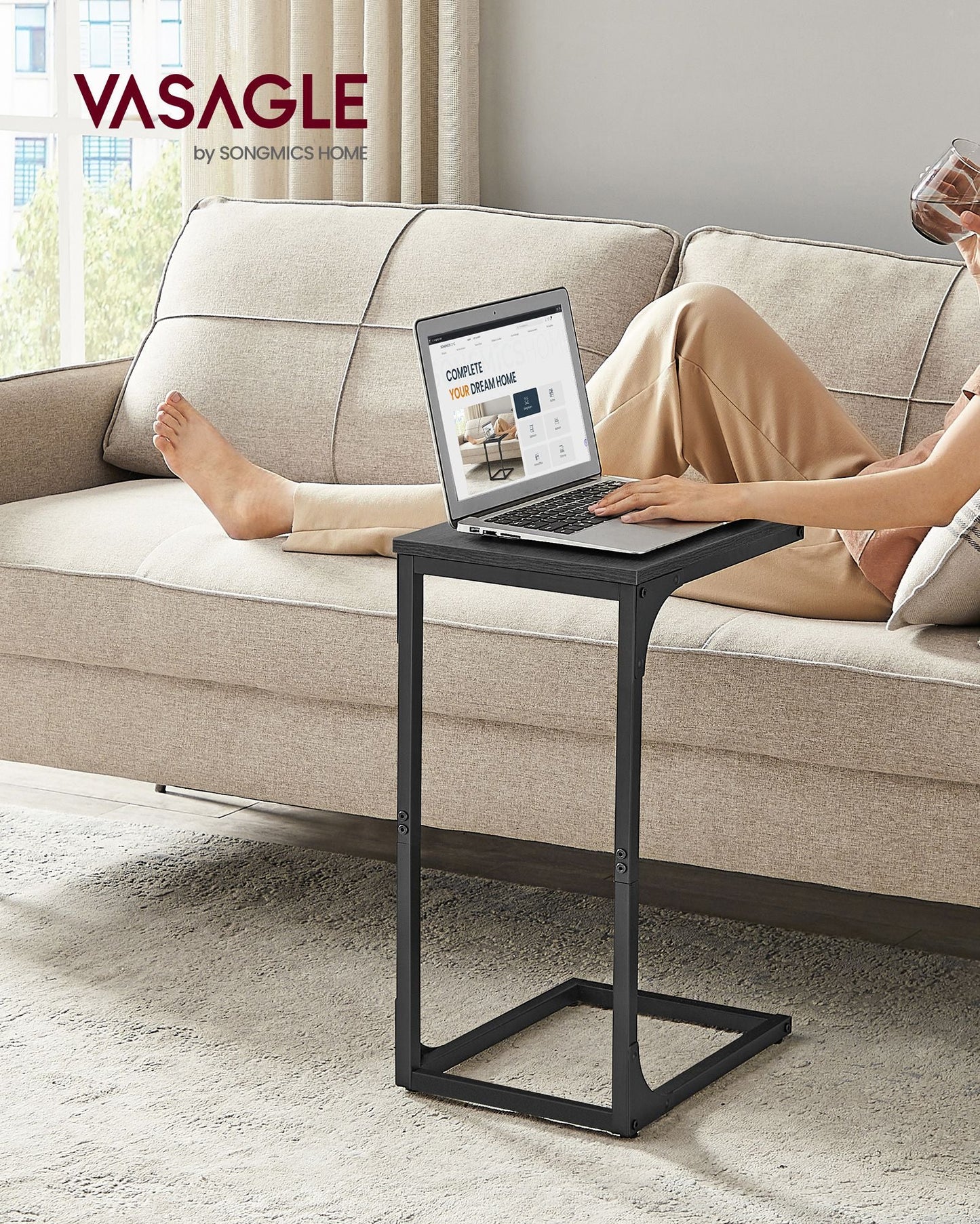 C-Shaped End Table