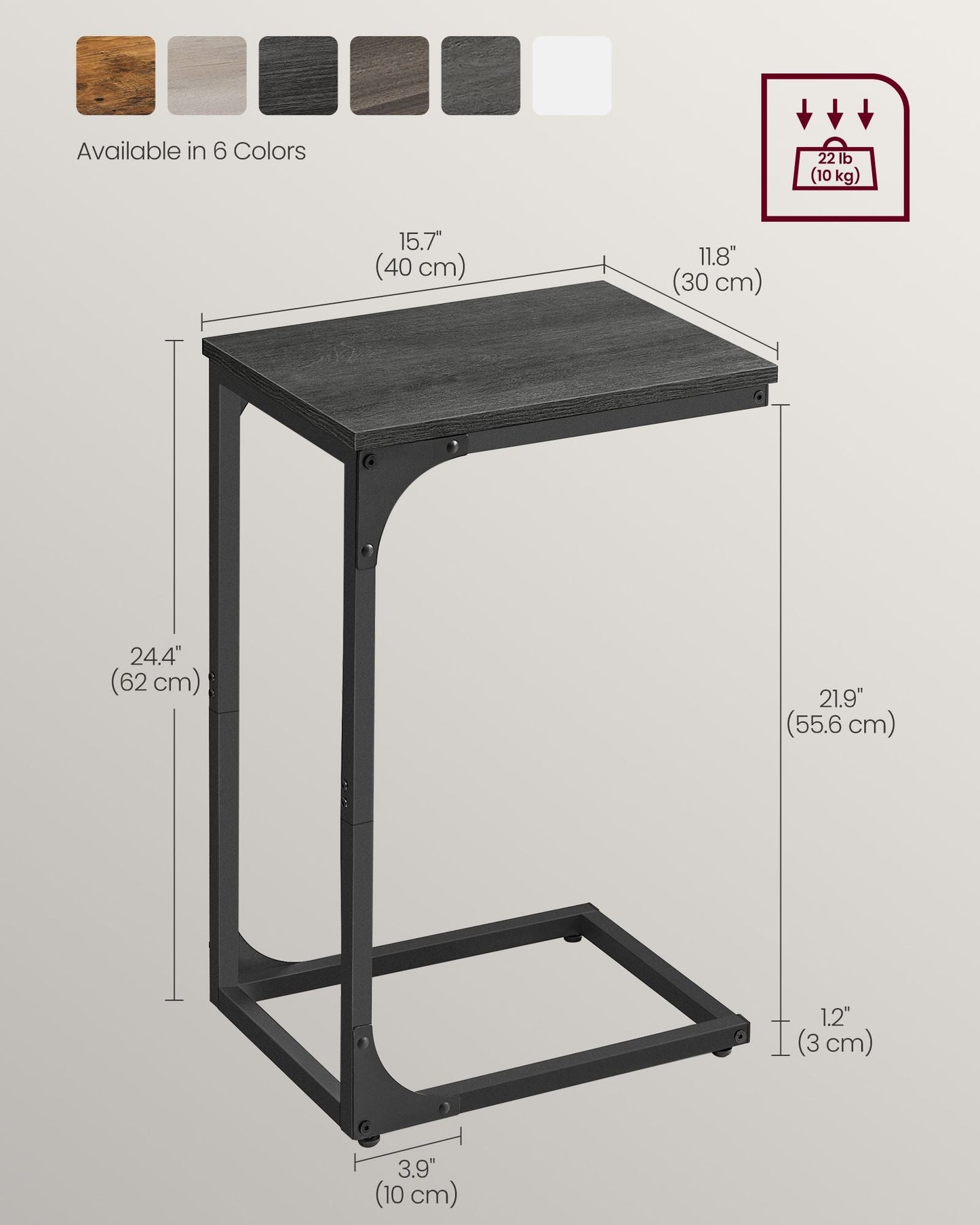 C-Shaped End Table