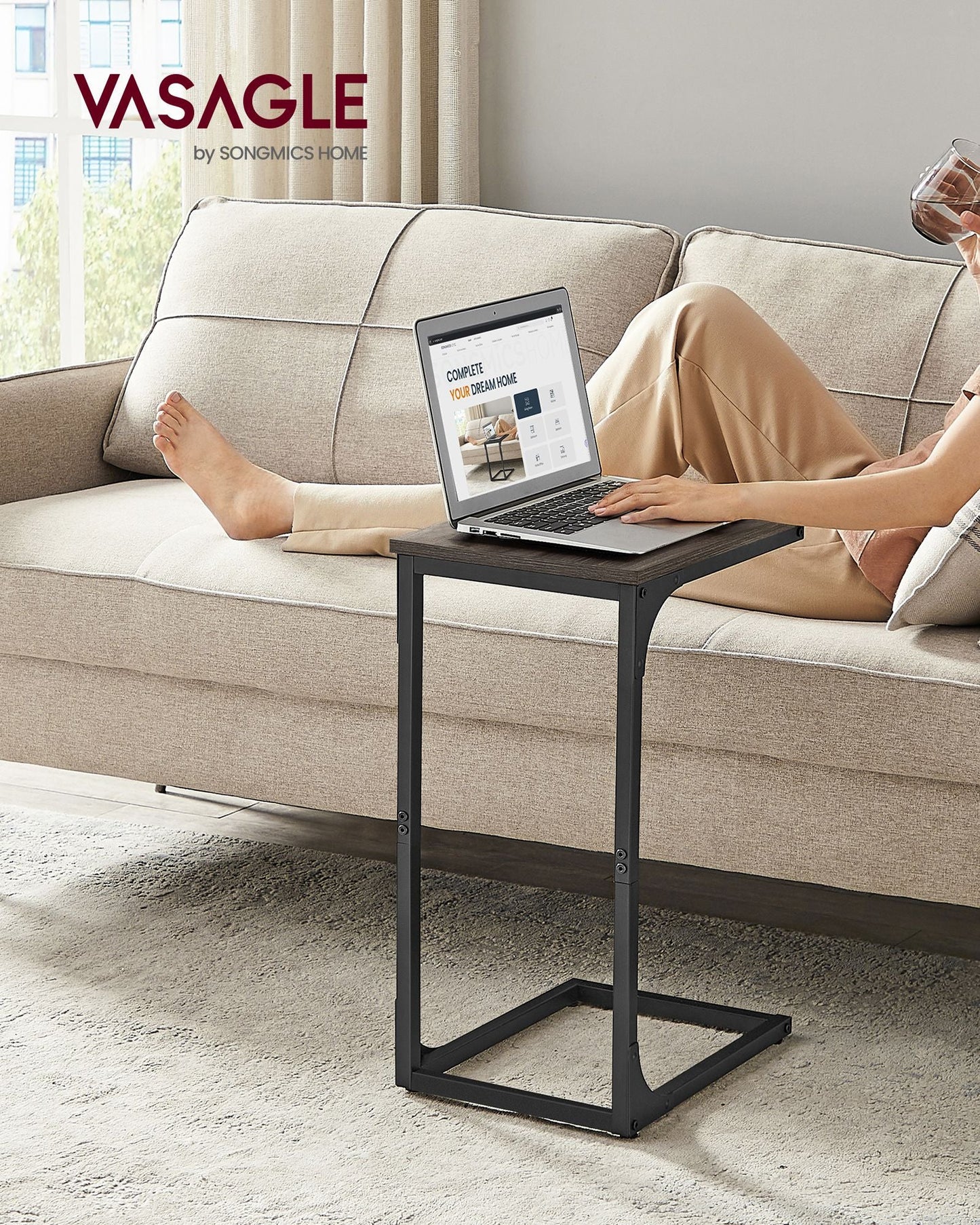 C-Shaped End Table