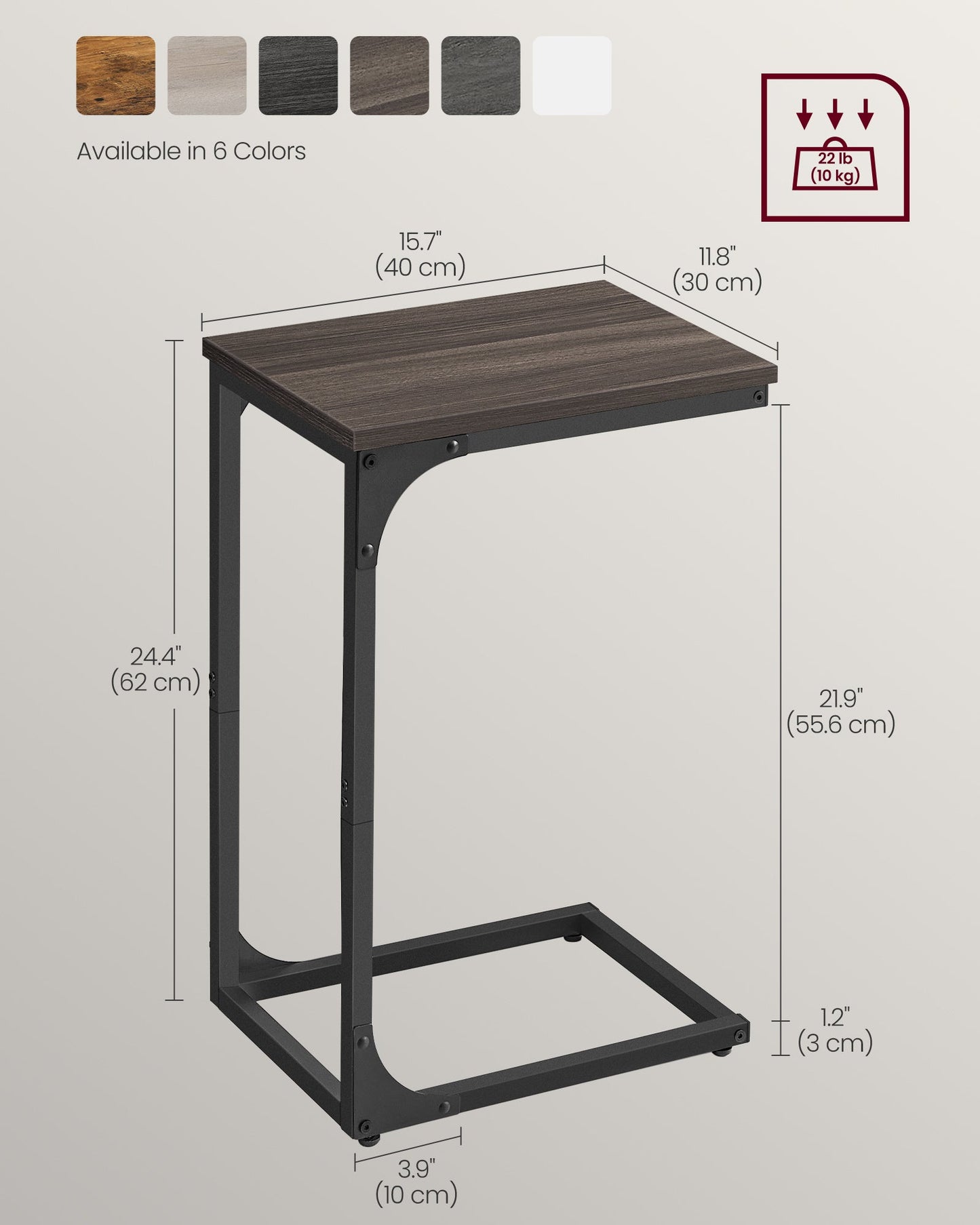 C-Shaped End Table