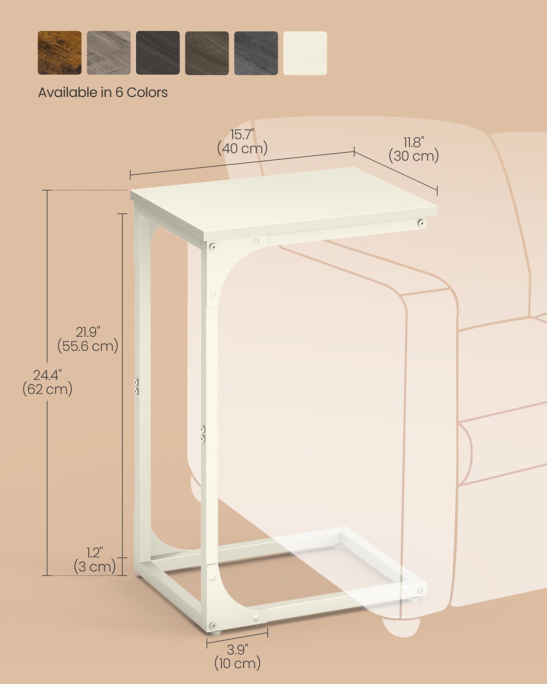 C-Shaped End Table