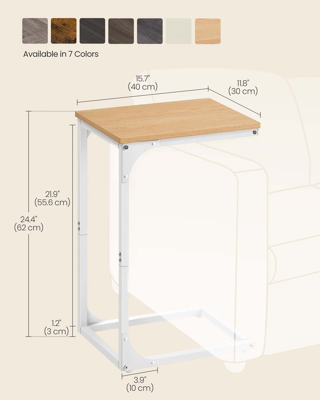 C-Shaped End Table