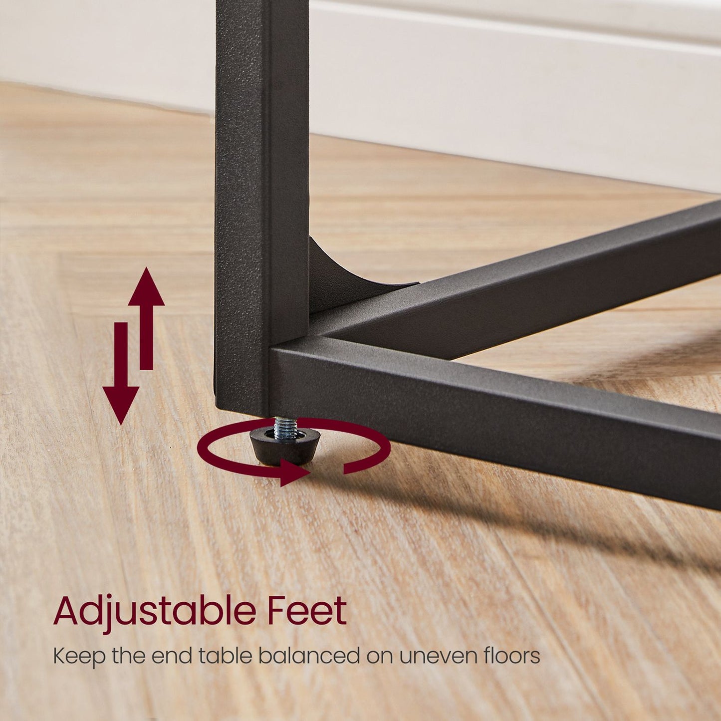 Set of 2 C-Shaped End Table