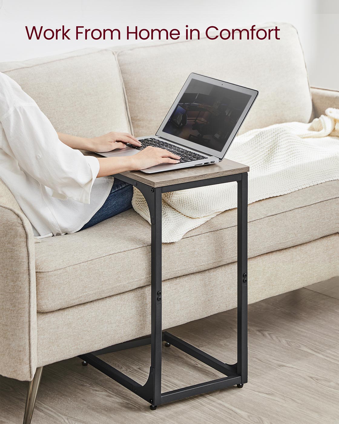 Set of 2 C-Shaped End Table