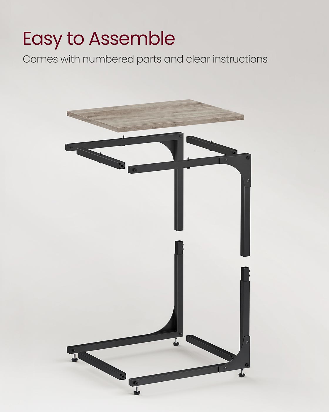 Set of 2 C-Shaped End Table