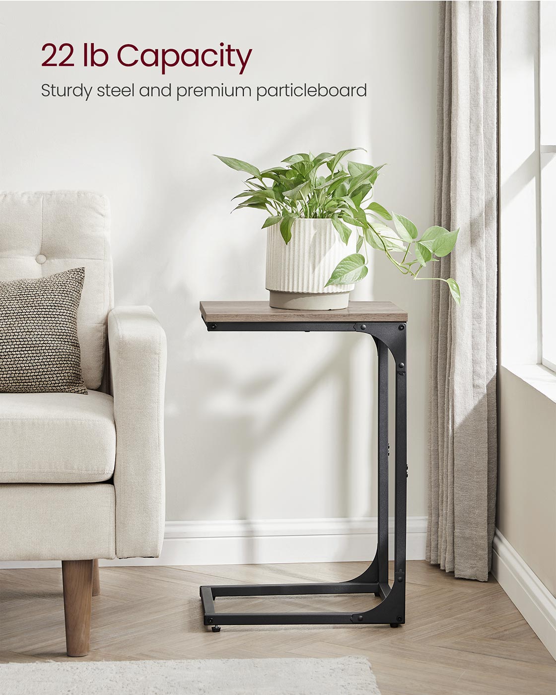 Set of 2 C-Shaped End Table