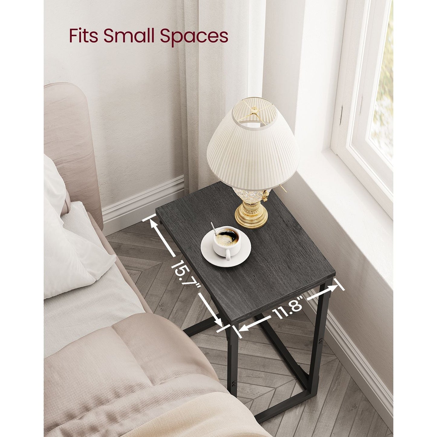 Set of 2 C-Shaped End Table