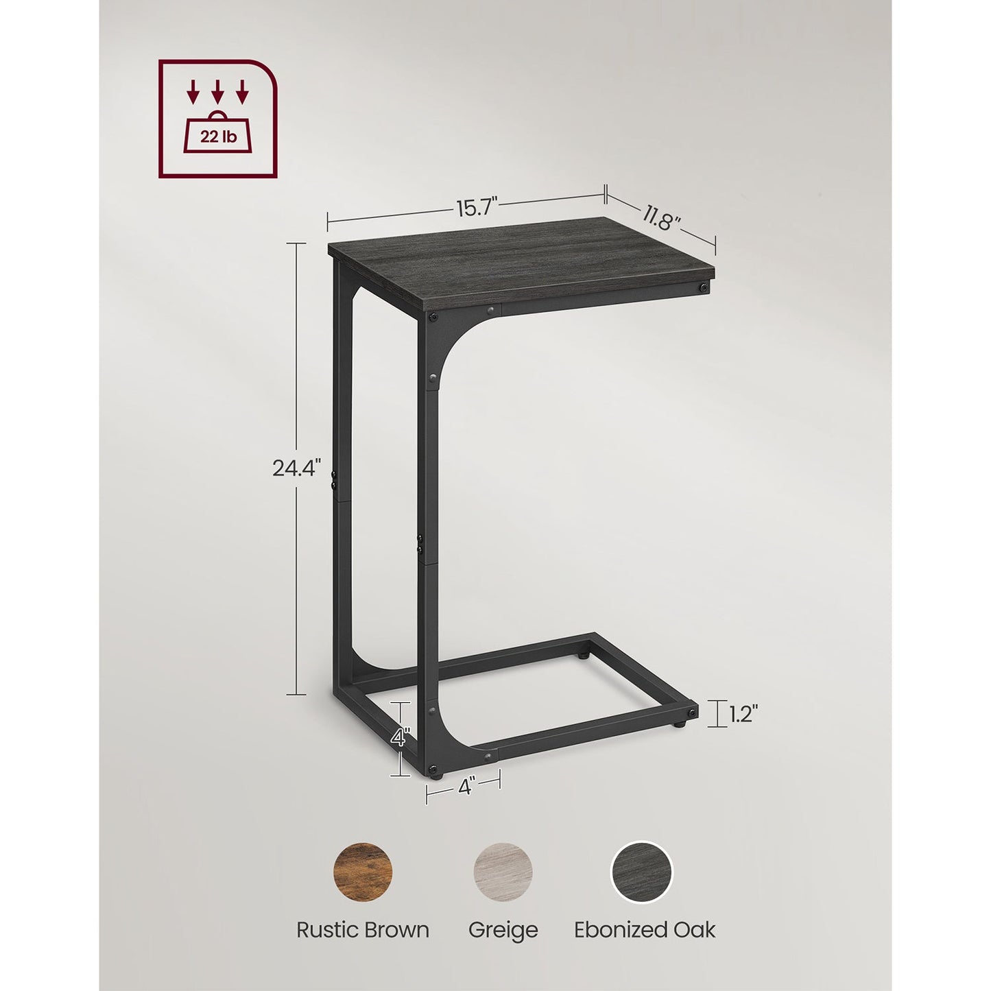 Set of 2 C-Shaped End Table