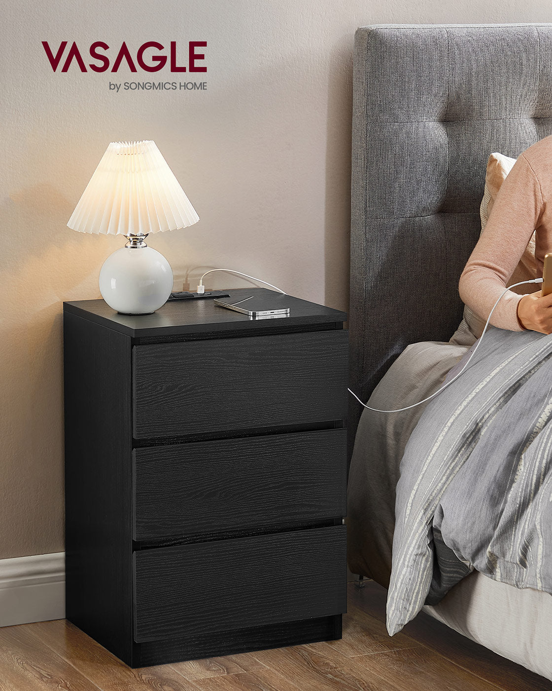 Nightstand with Charging Station