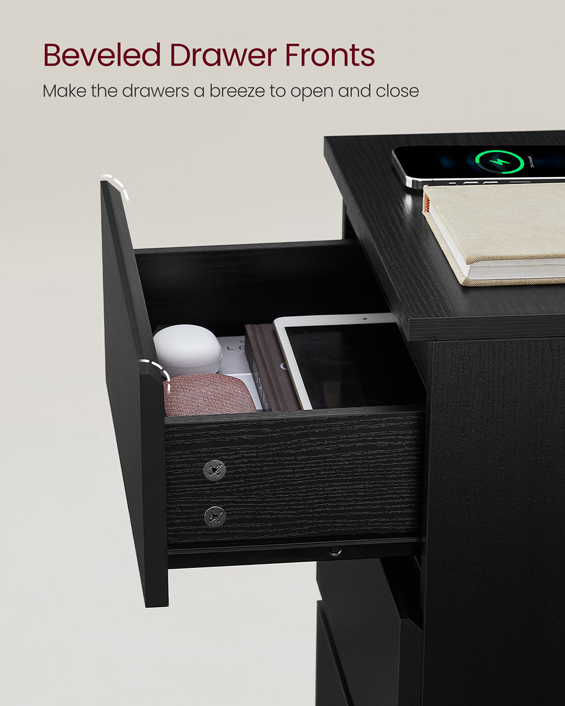 Nightstand with Charging Station