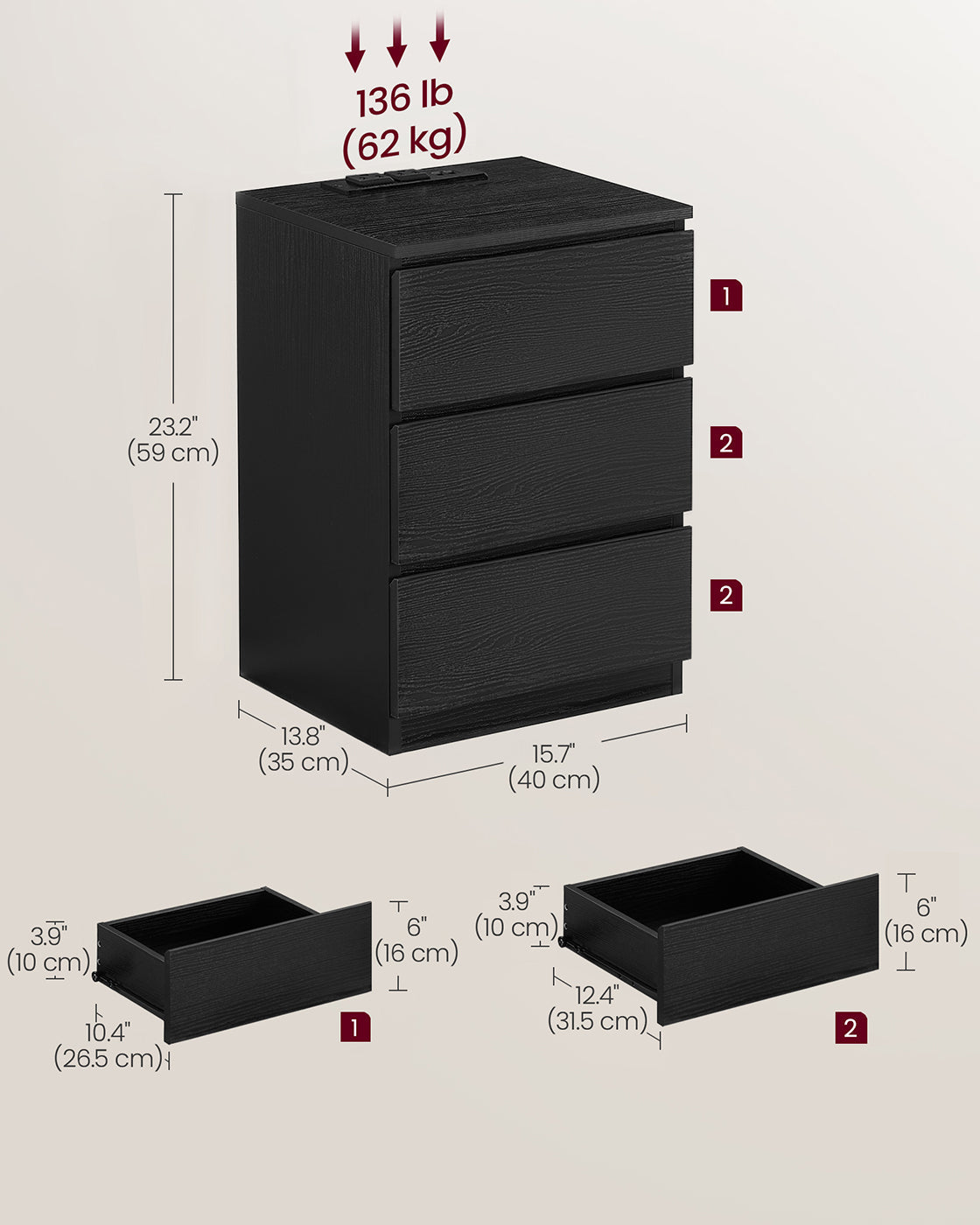 Nightstand with Charging Station