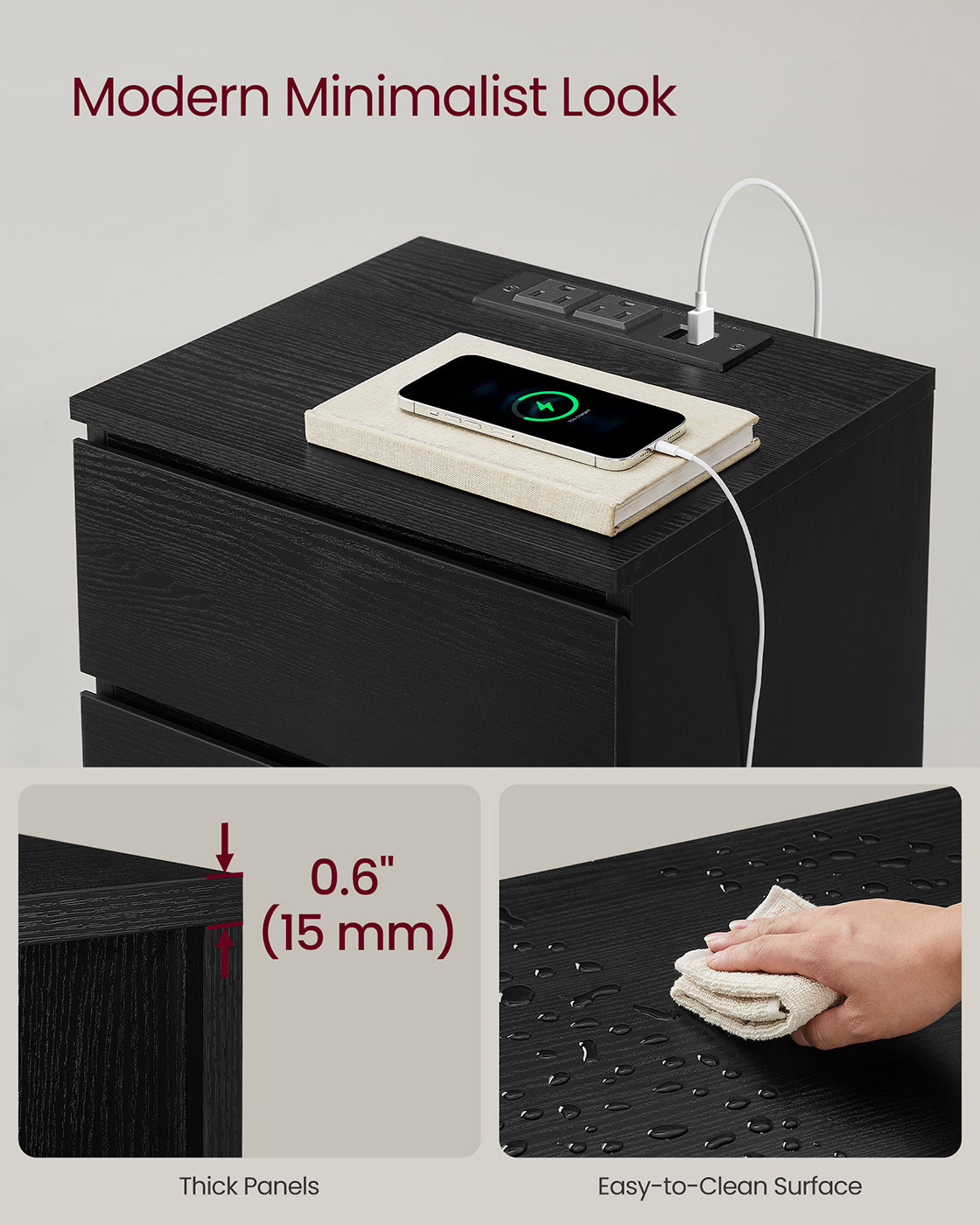 Nightstand with Charging Station