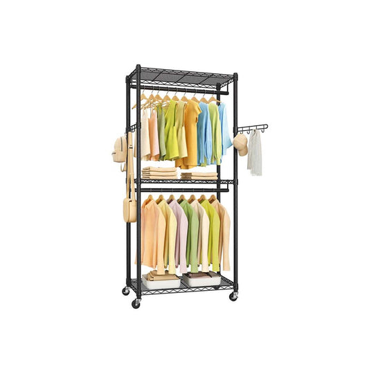 Heavy-Duty Rolling Clothes Rack