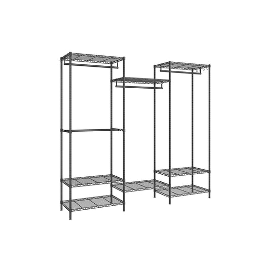 Metal Portable Wardrobe Closet with Adjustable Wire Shelves