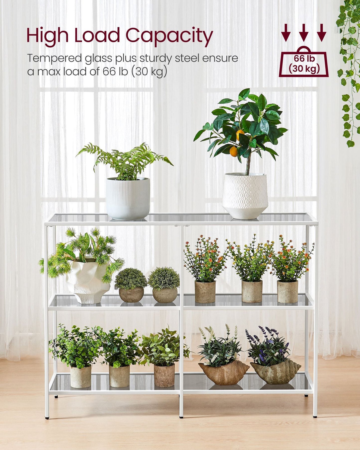 39.4 Inch Console Table with 3 Shelves