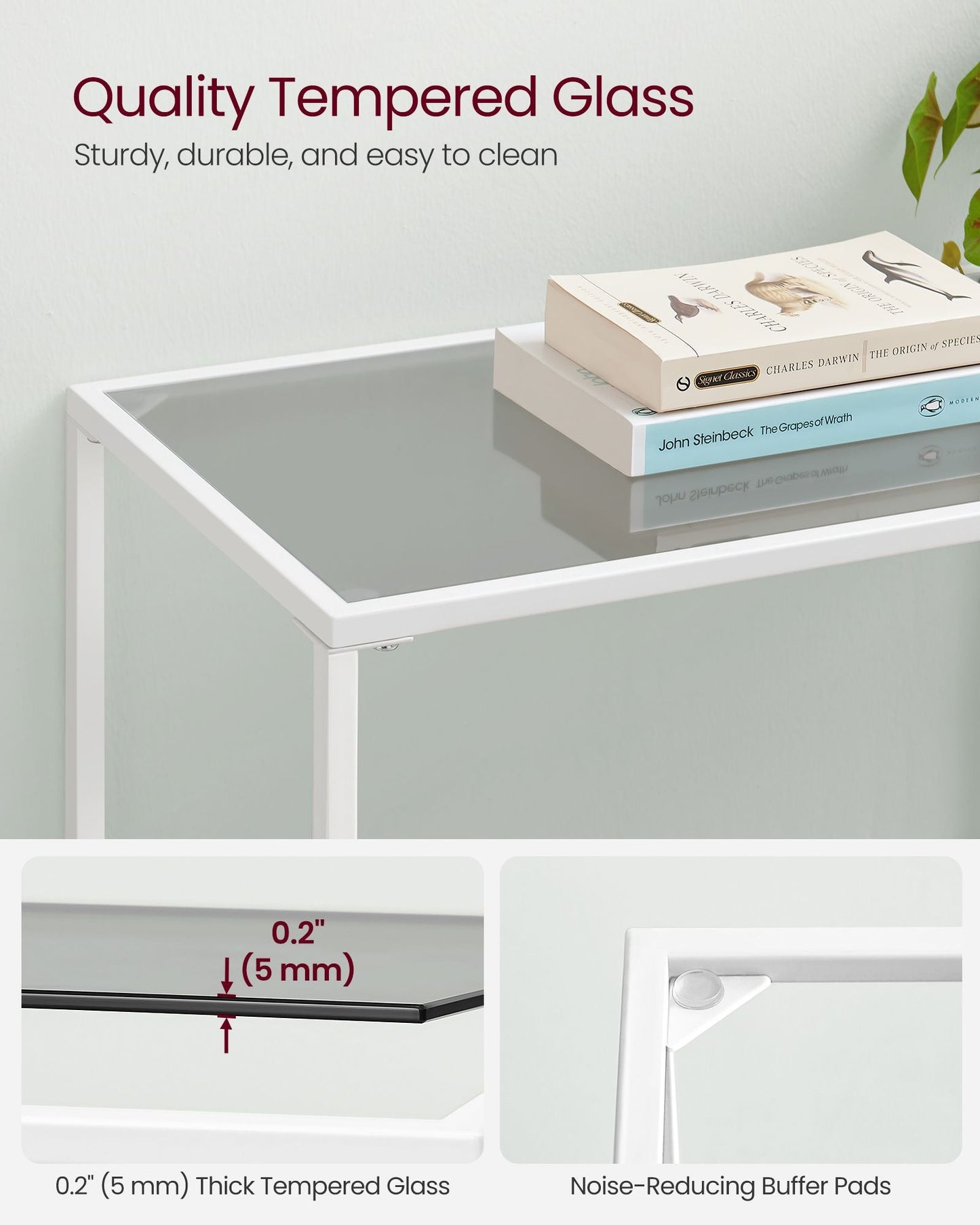 39.4 Inch Console Table with 3 Shelves